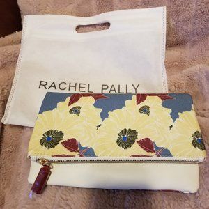 NEW Rachel Pally Womens Floral Canvas Zip Tassel Folded Clutch Handbag